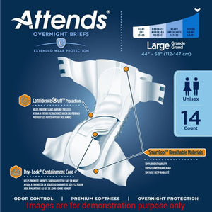Attends Overnight Briefs, LargeAttends