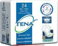 TENA Night Super Pads, 24-Pack, Green