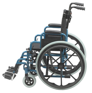 Fighter Blue Wallaby pediatric wheelchair, side view