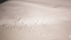 Water beading on the Gel "E" cushion water-resistant top cover