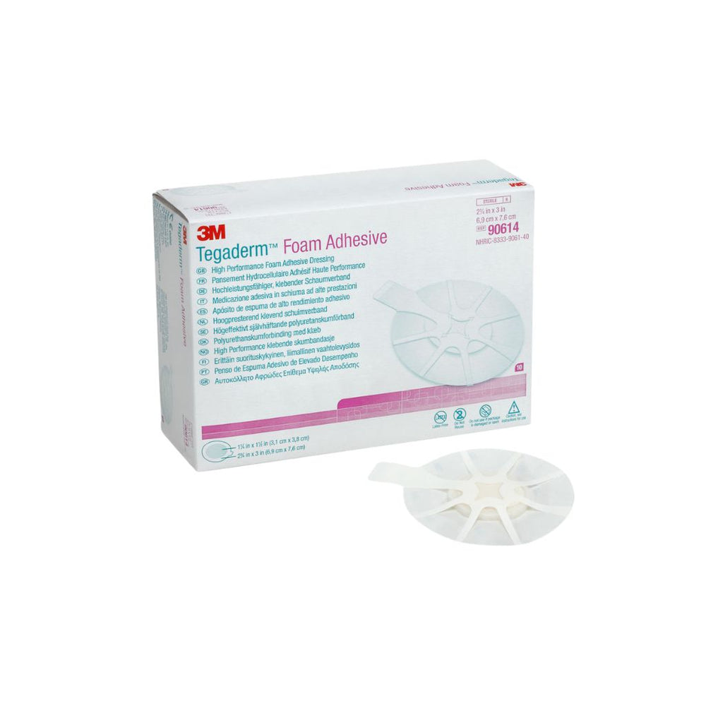 Dressing Adhesive Foam Oval 2.75 X 3In