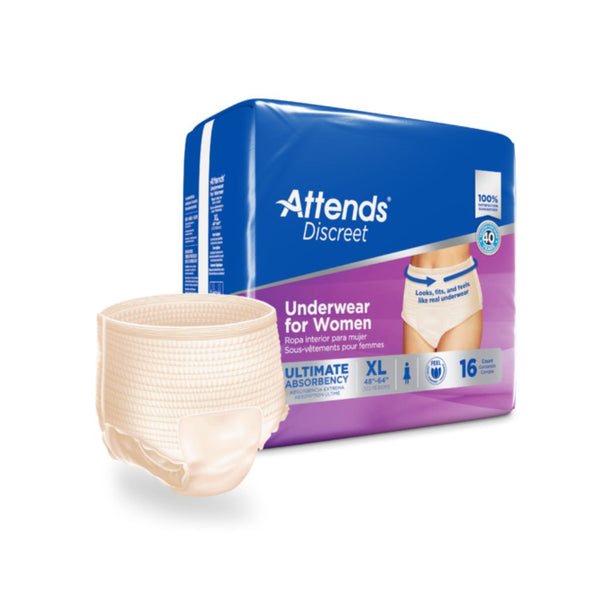 Attends Discreet Women's Underwear, X-Large