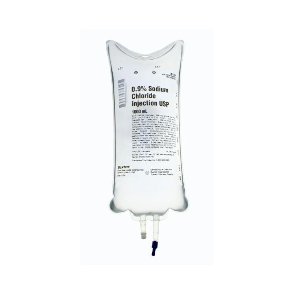 0.9% Nacl Sodium Chloride Injections - 1000 Ml Iv Saline Bags
