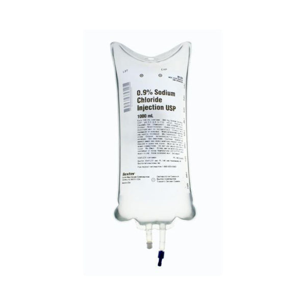 0.9% Nacl Sodium Chloride Injections - 1000 Ml Iv Saline Bags