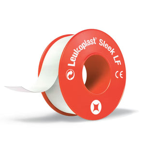 Leukoplast Sleek Latex Free Zinc Oxide Plastic Waterproof Tape 5Cm X 3M, Spools