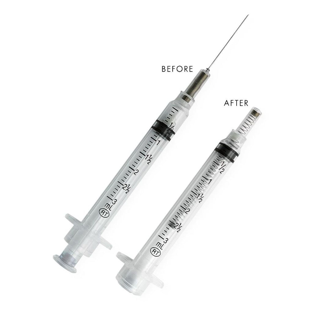 Bx/100 Vanishpoint Safety Syringe W/ Needle 23G X 1" Retractable 3Ml Sterile