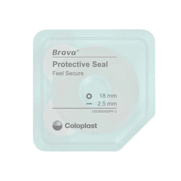 Coloplast Brava Wide Adhesive Protective Ring, 18 mm ID, 57 mm OD, 2.5 mm Thick