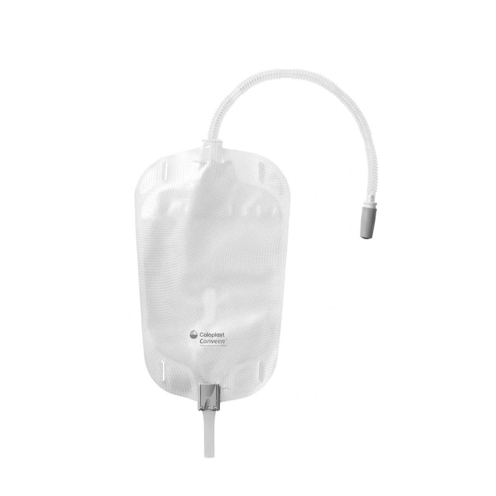 Coloplast Conveen Security+ Leg Bag with Fabric Straps, 500 ml (17 oz), Lever Outlet, Sterile