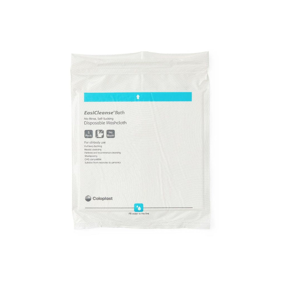 Coloplast Bedside-Care EasiCleanse Self-Foaming Disposable Washcloth, Latex-Free, Pack of 5