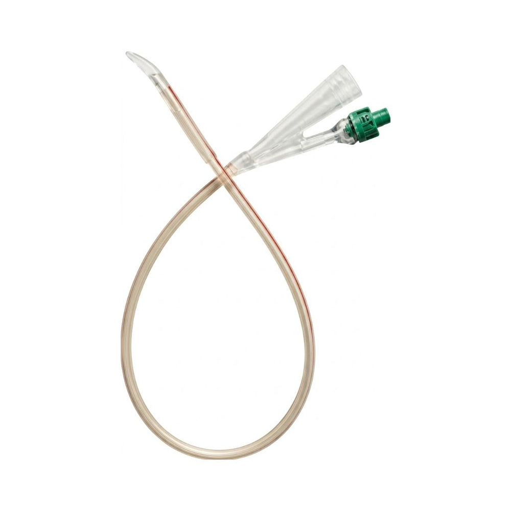 Coloplast Cysto-Care Silicone Tiemann Coude Foley Catheter, 14 Fr, 15 cc Balloon