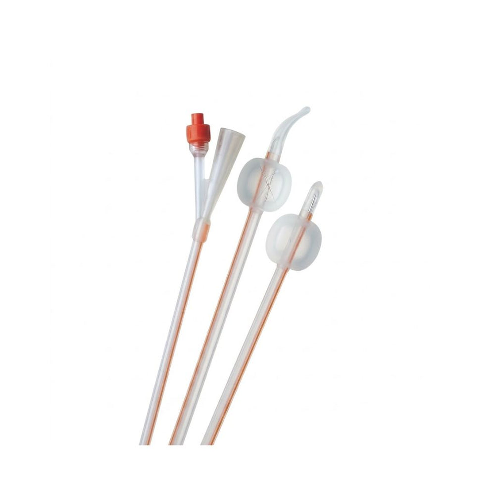 Coloplast Folysil 100% Silicone Tiemann Coude 2-Way Foley Catheter, 16 Fr, 15 cc Balloon