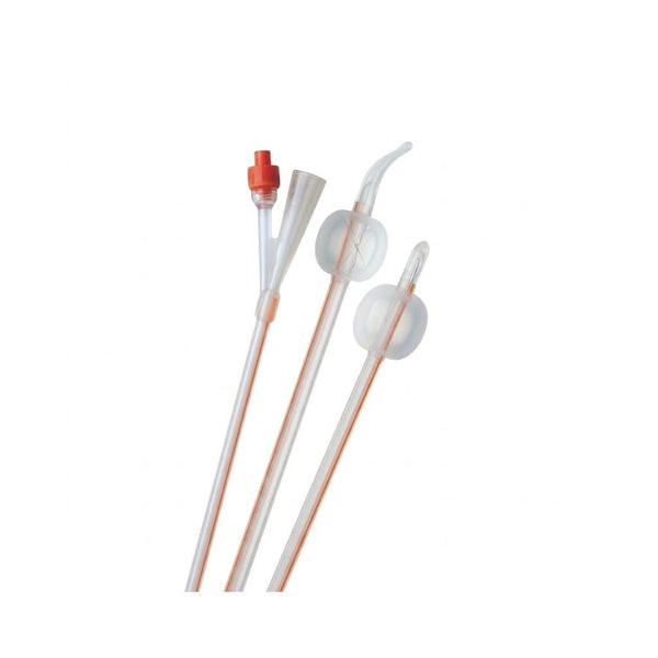 Coloplast Folysil 100% Silicone Tiemann Coude 2-Way Foley Catheter, 16 Fr, 15 cc Balloon