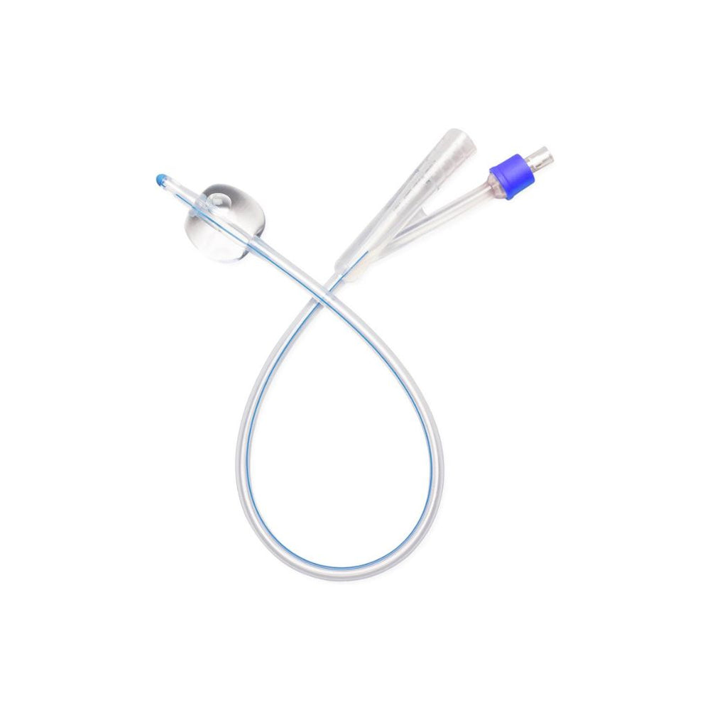 Medline 2-Way Silicone Foley Catheter, 24 Fr, 30 mL Balloon, Sterile