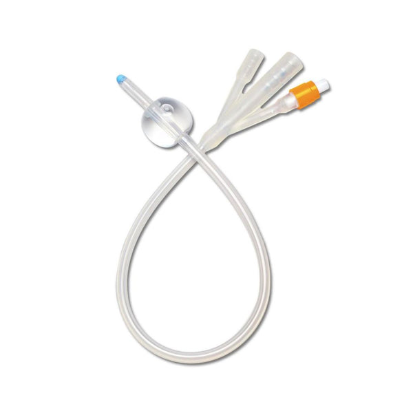 100% Silicone Foley 3 Way Catheter, 16 Fr, 30Ml
