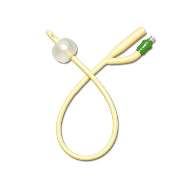 Silicone Elastomer Coated Latex 2-Way Foley Catheter, 14Fr 10Cc