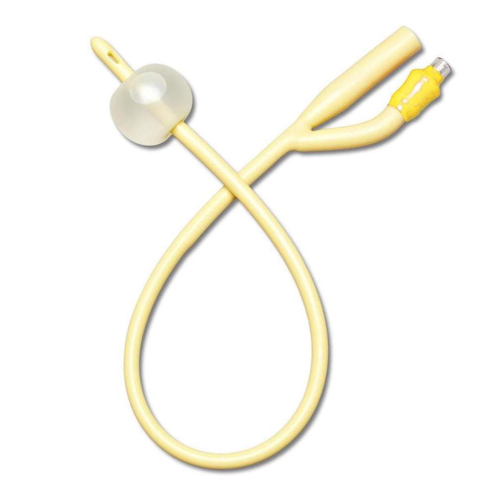 Medline Silicone-Elastomer-Coated Latex 2-Way Foley Catheter, 20 Fr, 30 mL Balloon