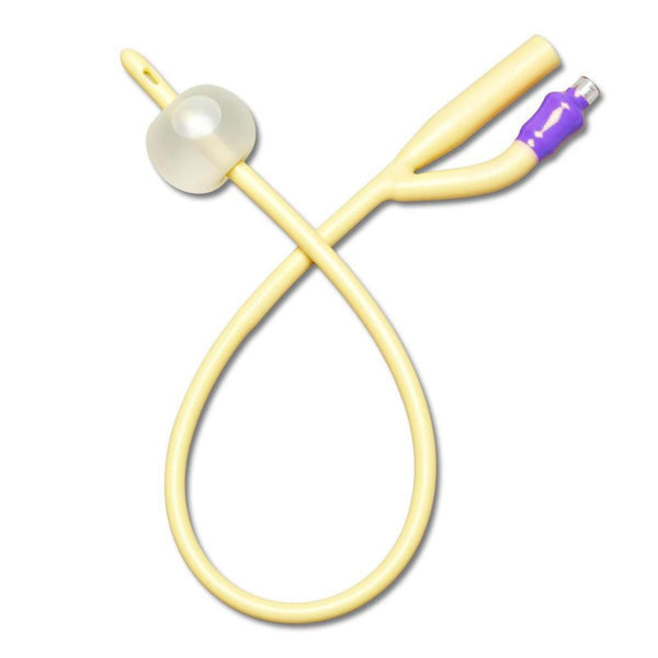 Medline Silicone-Elastomer-Coated Latex 2-Way Foley Catheter, 22 Fr, 30 mL Balloon