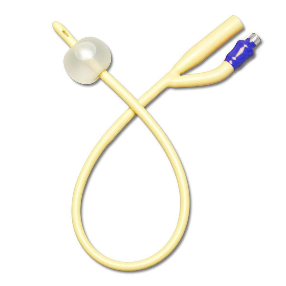 Medline Silicone-Elastomer-Coated Latex 2-Way Foley Catheter, 24 Fr, 30 mL Balloon