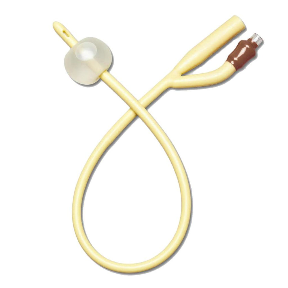 Medline Silicone-Elastomer-Coated Latex 2-Way Foley Catheter, 28 Fr, 30 mL Balloon