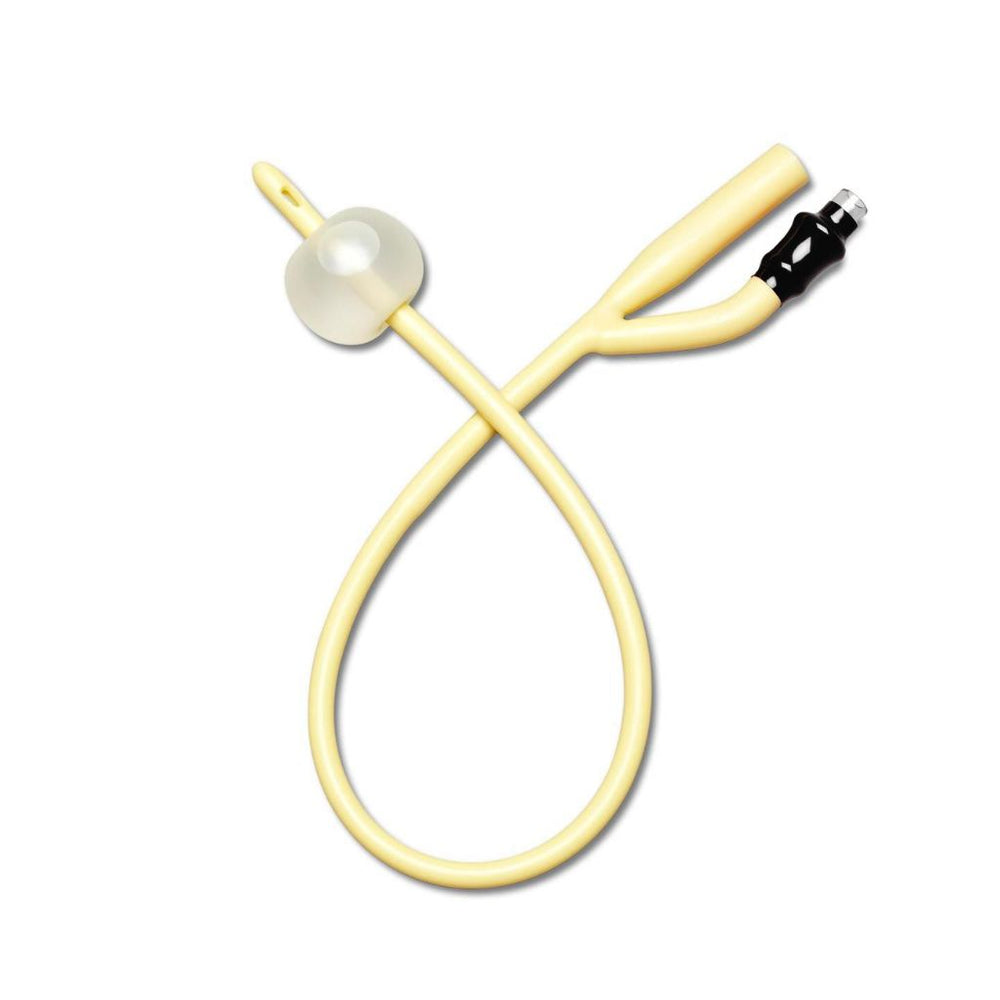 Medline Silicone-Elastomer-Coated Latex 2-Way Foley Catheter, 30 Fr, 30 mL Balloon