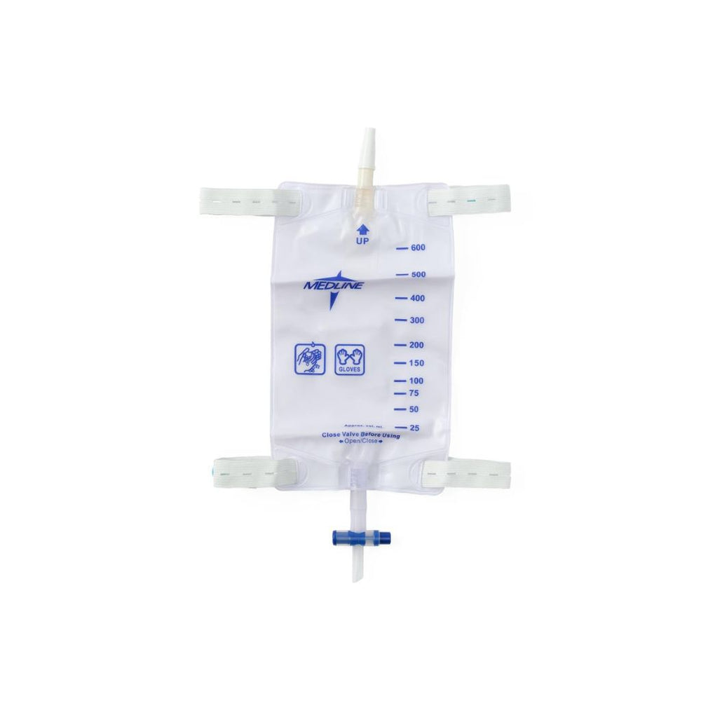 Medline Urinary Leg Bag with Comfort Straps, 19 oz, Sterile