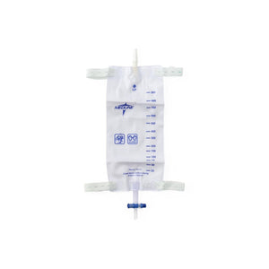 Medline Urinary Leg Bag with Comfort Straps and Slide-Tap Drain, 900 mL