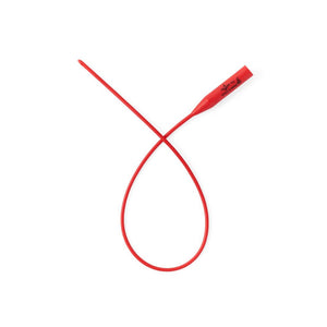 Medline Dynacath Red Rubber Latex Intermittent Catheter, 8 Fr, 16 in