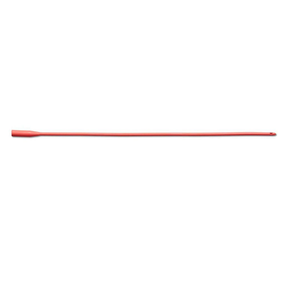 Medline Dynacath Red Rubber Latex Intermittent Catheter, 22 Fr, 16 in