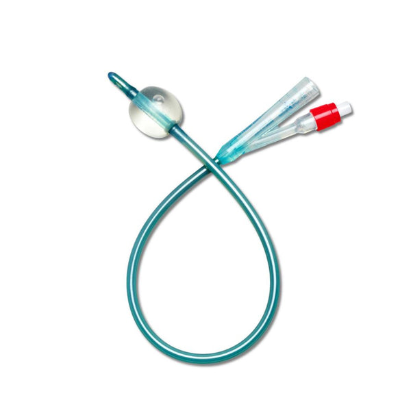 Silvertouch 100% Silicone 2-Way Foley Catheter, 18Fr 30Cc