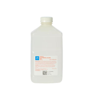 Medline Sterile 0.9% Normal Saline Solution for Irrigation, 1 Liter Square Bottle - Case of 9