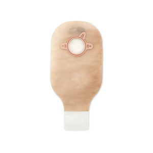New Image Clamp Closure 12" Drainable Beige Pouch, 2-1/4" Flange With Filter