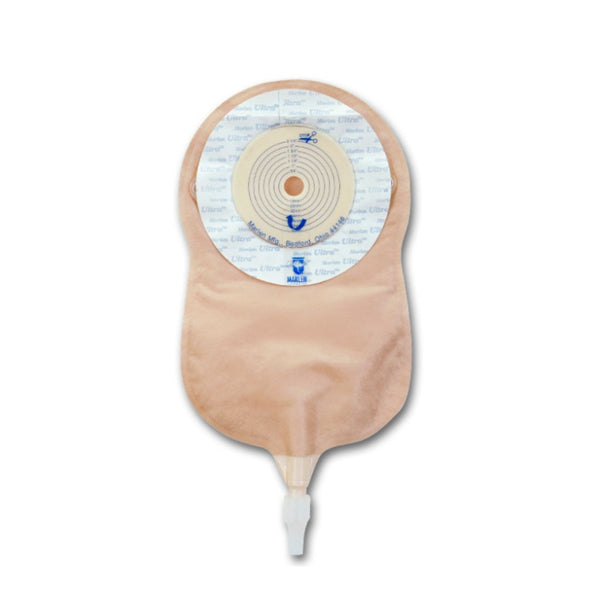 Ultralite 1-Piece Urostomy Pouch W/ Skin Shield, Shallow Convexity, E-Z Drain Valve, Transparent, 1I