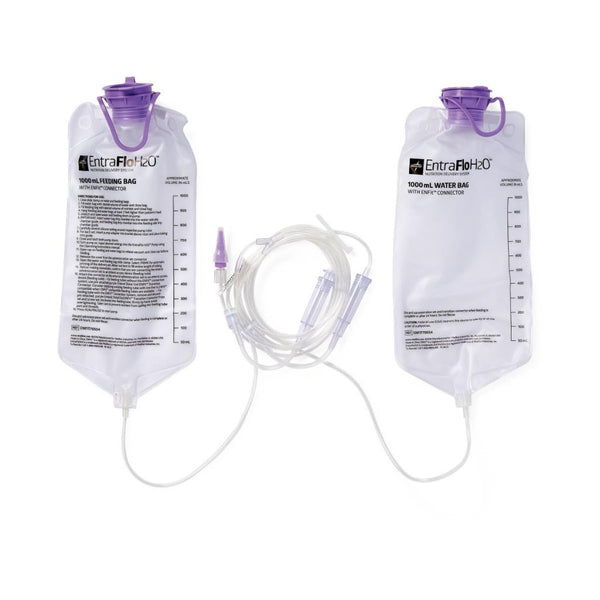 Medline Entraflo H2O 1000 mL Pump Flush Set with ENFit Connector