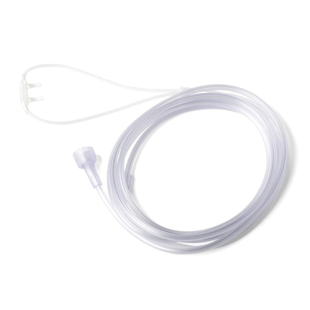 Medline SuperSoft Adult Nasal Cannula, Curved Tip, 4 ft Oxygen Tubing