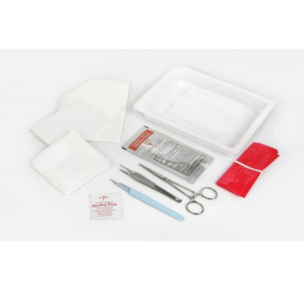 Sterile Dressing Tray. Forceps, Gauze, Underpad, Csr Wrrap. Each