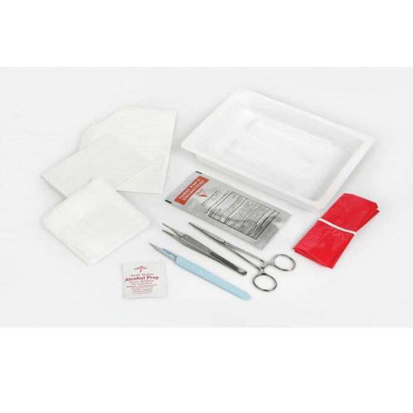Sterile Dressing Tray. Forceps, Gauze, Underpad, Csr Wrrap. Each
