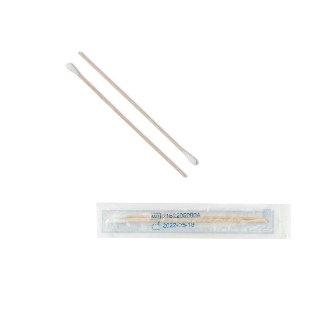 Medline Sterile Cotton-Tip Wood Applicator with Measurement Guide, 6 inch