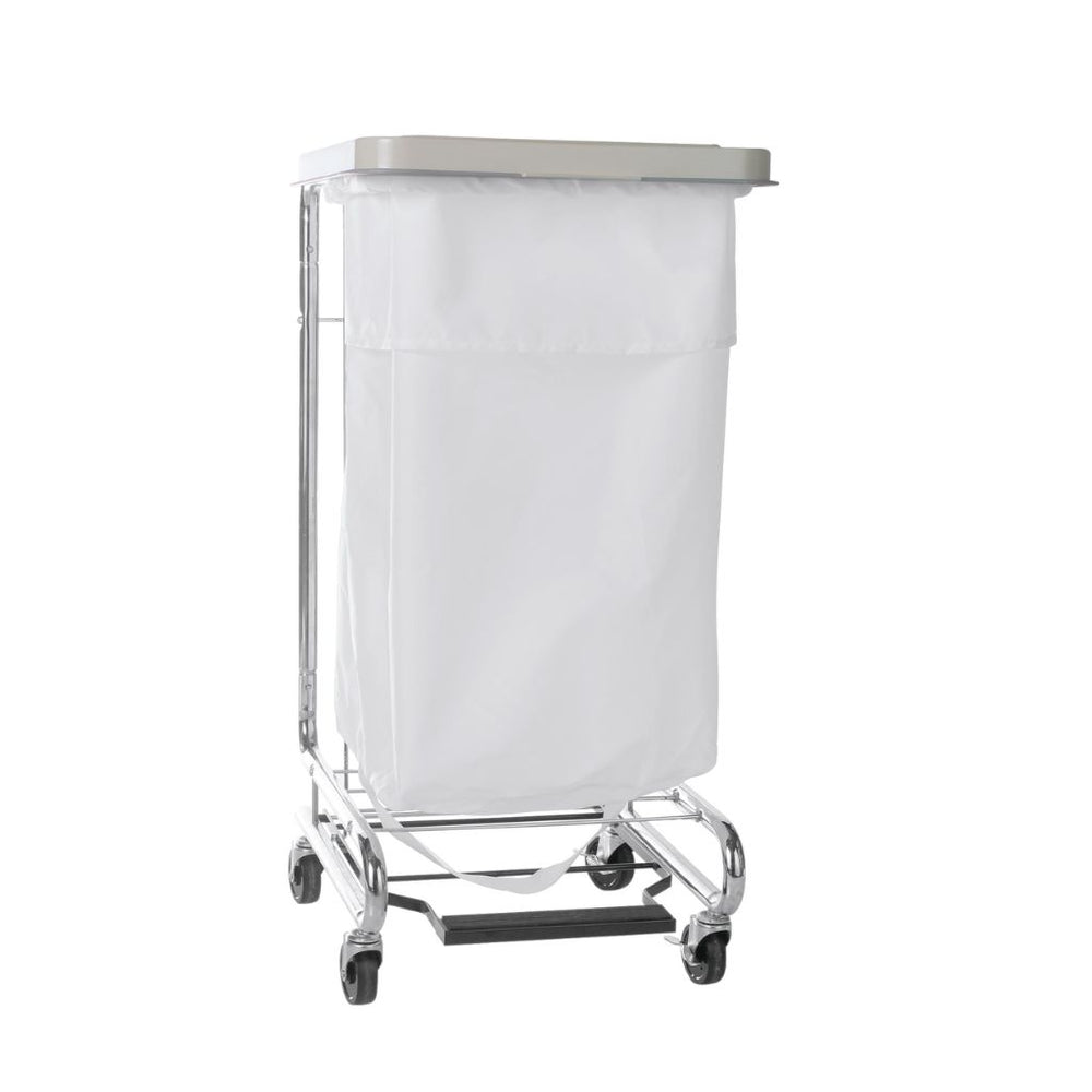 Medline Denier Nylon Laundry Hamper Bag with Drawcord, White, 30 x 40 in