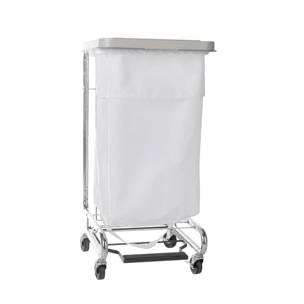 Medline Denier Nylon Laundry Hamper Bag with Drawcord, White, 30 x 40 in