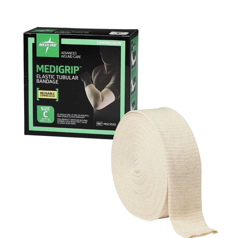 Medline Medigrip Elasticated Tubular Bandage, Size C, 6.8 cm x 10 m