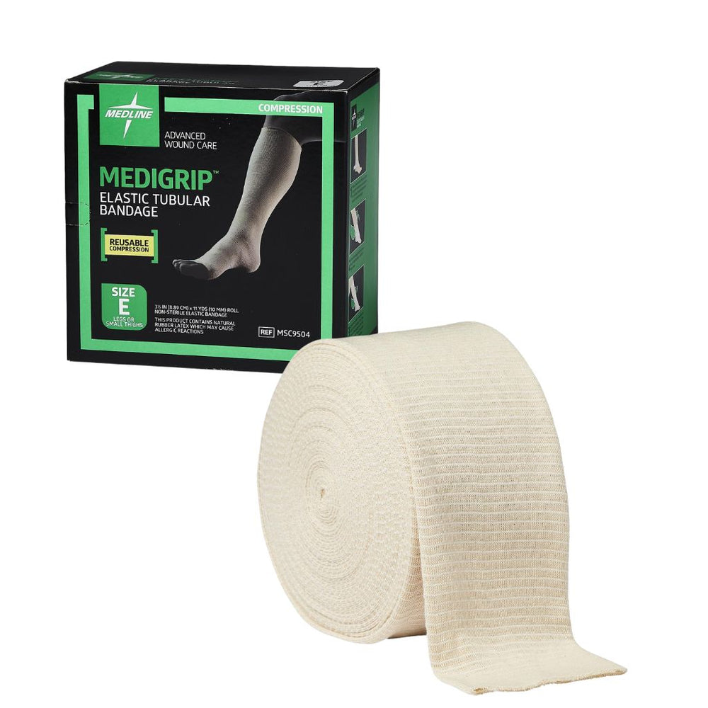 Medline Medigrip Elasticated Tubular Bandage, Size E, 8.75 cm x 10 m