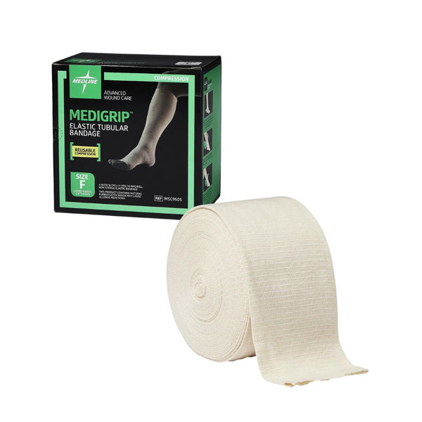 Medline Medigrip Elasticated Tubular Bandage, Size F, 10 cm x 10 m