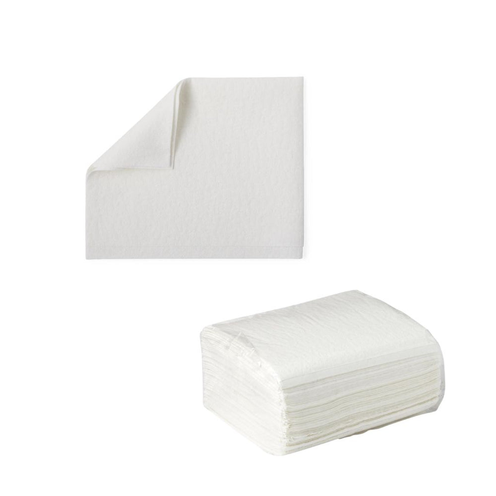 Medline Deluxe Dry Disposable Washcloths, White 10" X 13".