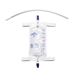 URINARY LEG DRAINAGE BAG WITH ELASTIC STRAP, 18" EXTENSION TUBING, MEDIUM, 20OZ