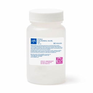 Saline Sodium Chloride 0.9% for Irrigation and Suctioning Screw Top Bottle 100 mL Case/48