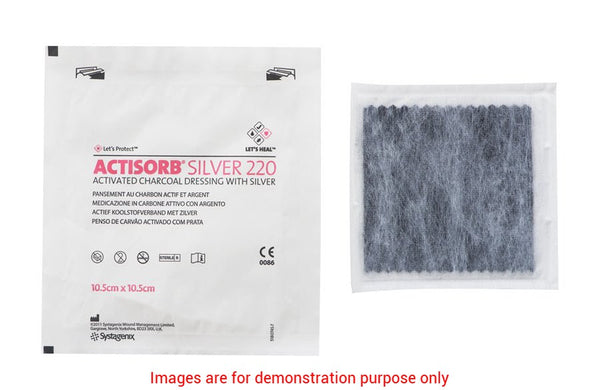 Actisorb Silver 220 Activated Charcoal Dressing With Silver 10.5Cm X 10.5CmJohnson & Johnson Systagenix