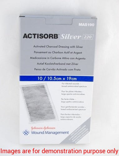 Actisorb Silver 220 Activated Charcoal Dressing With Silver 19Cm X 10.5CmJohnson & Johnson Systagenix