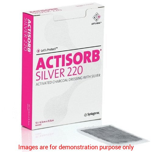 Actisorb Silver 220 Activated Charcoal Dressing With Silver 6.5Cm X 9.5CmJohnson & Johnson Systagenix