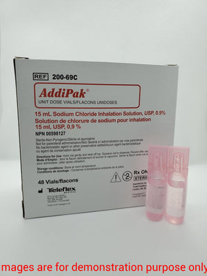 Addipak Saline Sodium Chloride Solution Unit Dose 15Ml PinkHudson RCI Teleflex