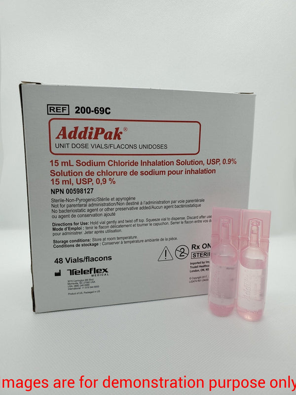 Addipak Saline Sodium Chloride Solution Unit Dose 15Ml PinkHudson RCI Teleflex